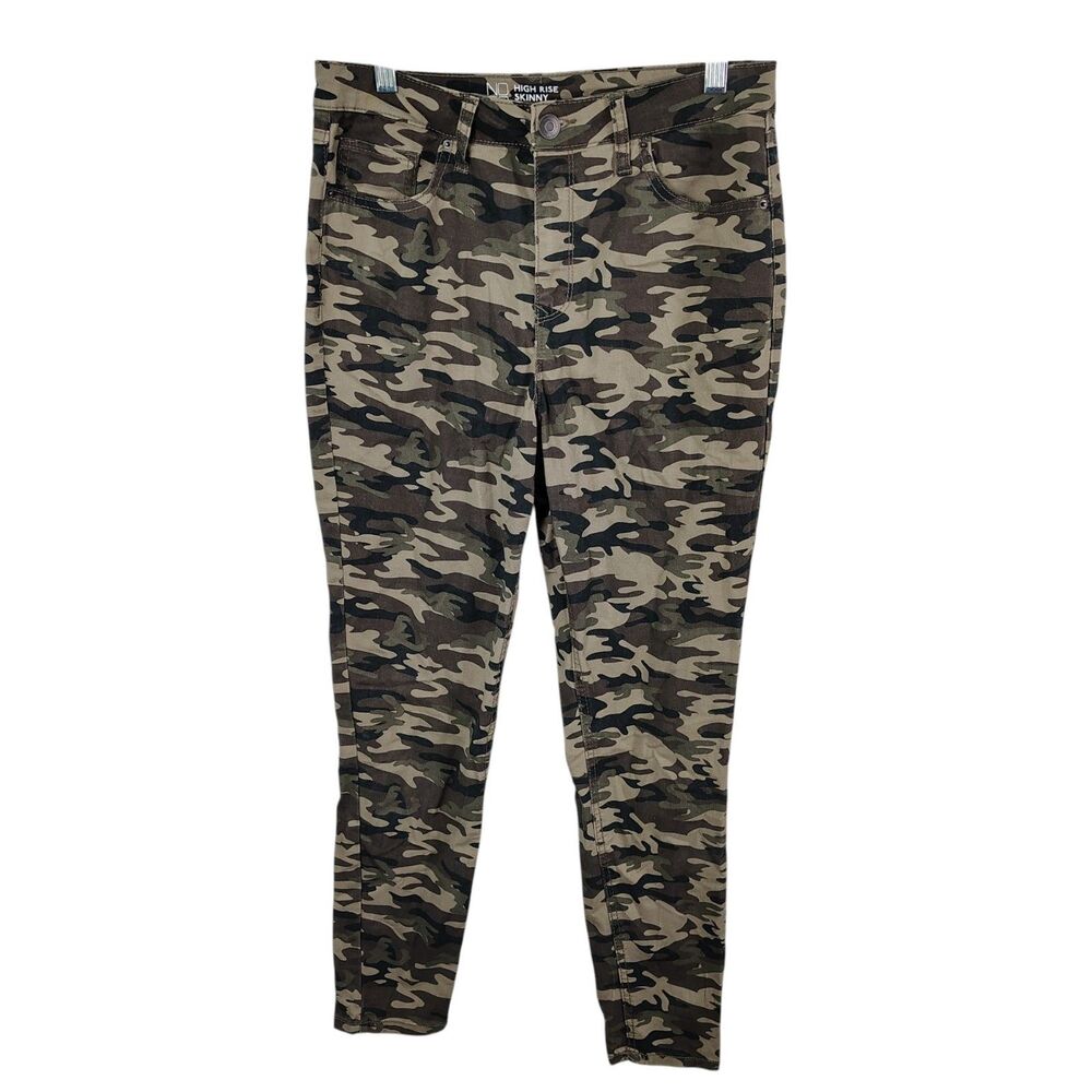 No Boundaries Womens Size 11 Green Camouflage High Rise Skinny Pants